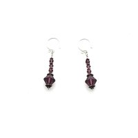 purple crystal earrings