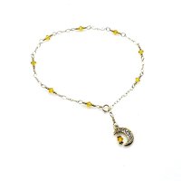 adjustable gold chain will fit 9 3/4" (24.8cm) up to 10 3/4" (27.3cm) in size