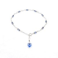 light sapphire blue heart dangle