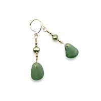 sea glass pearl earrings
