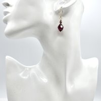 Short Dangle Purple Earrings Swarovski Elements Jewelry Gifts