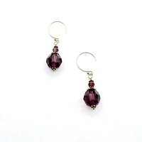 Short Dangle Purple Earrings Swarovski Elements Jewelry Gifts