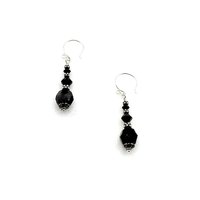 Black Crystal Earrings Swarovski Elements Jewelry for Women