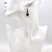 Black Crystal Earrings Swarovski Elements Jewelry for Women