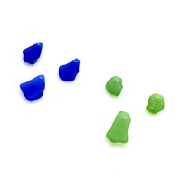 drilled beach glass drop beads