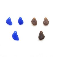 real sea glass drop beads