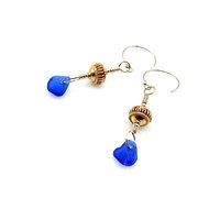 dainty sea glass earrings