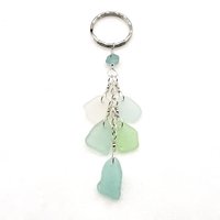 beach glass keyring for women