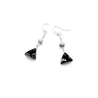crystal silver night triangle dangles