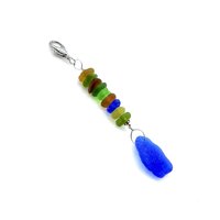sea glass zipper pull