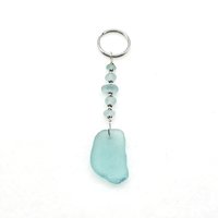Sea Glass Keychain Aqua Blue Pendant Keyring for Women Gifts Canada