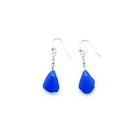 dainty cobalt blue earrings