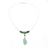 Sea Glass Necklace Handmade 18 Inch Beach Jewelry Artisan Gifts Canada