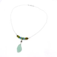 Sea Glass Necklace Handmade 18 Inch Beach Jewelry Artisan Gifts Canada