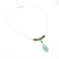 Sea Glass Necklace Handmade 18 Inch Beach Jewelry Artisan Gifts Canada
