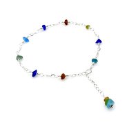 sea glass anklet for women