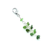 green zipper pull charm
