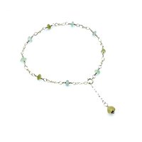 beaded gold ankle bracelet