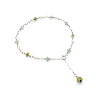 beaded gold ankle bracelet