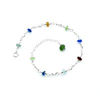 beach glass ankle bracelet