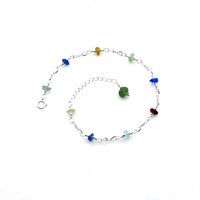 beach glass ankle bracelet