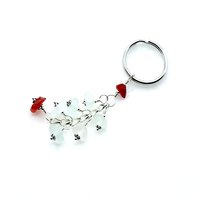 ladies beach glass key chain