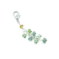 sea glass zipper pull 