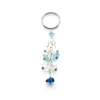 blue and white dangle