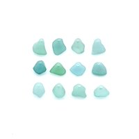 light blue sea glass charms