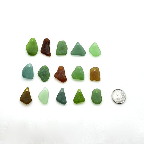 genuine sea glass pendants