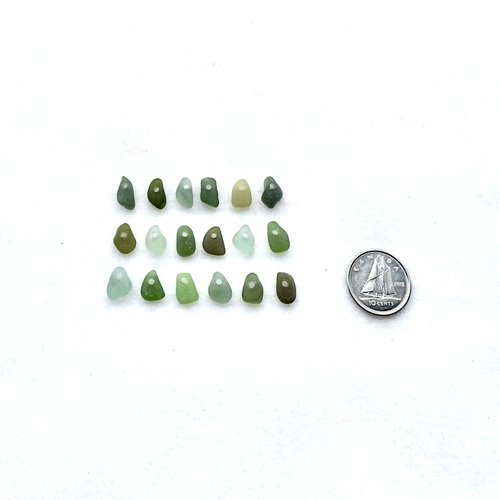 tiny beach glass charms
