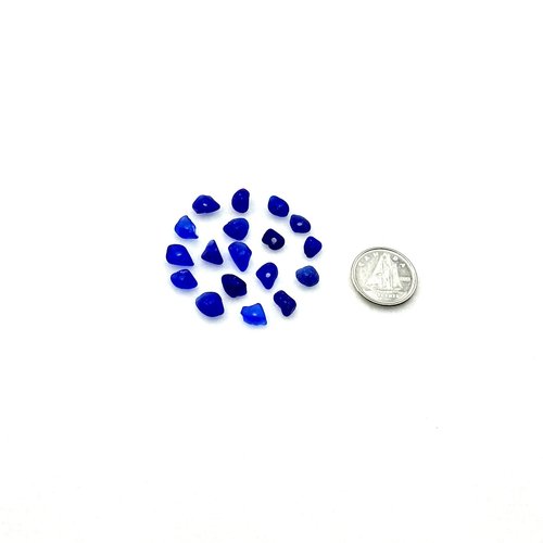 Real Sea Glass Beads Cobalt Blue Center Hole Craft Supply Canada