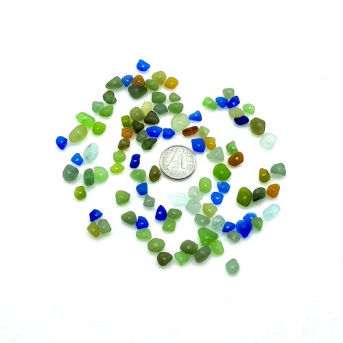 drilled beach glass 