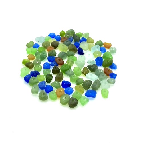 sea glass beads bulk mix