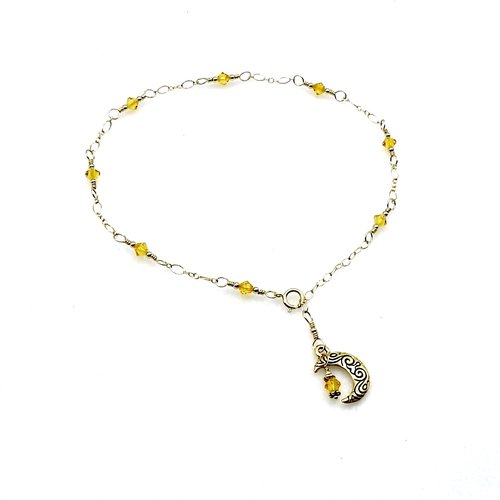 adjustable gold chain will fit 9 3/4" (24.8cm) up to 10 3/4" (27.3cm) in size