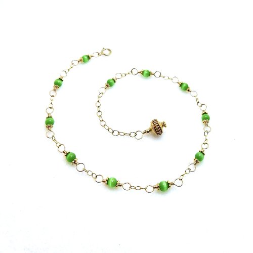 green anklet for women