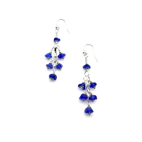 long silver dangle pierced