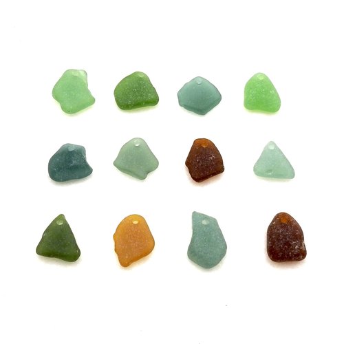 drilled beach glass for sale