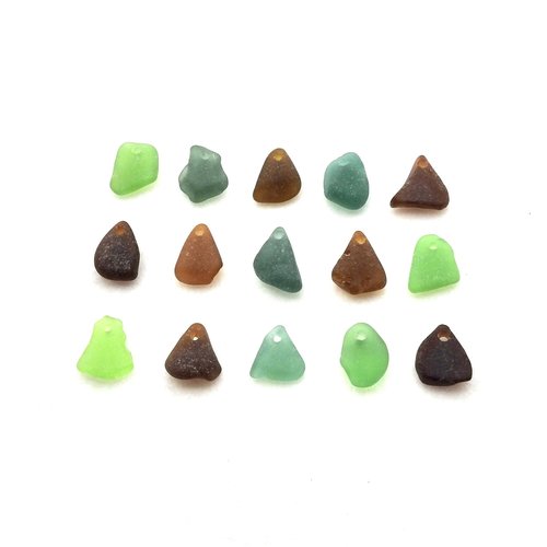 real sea glass charms