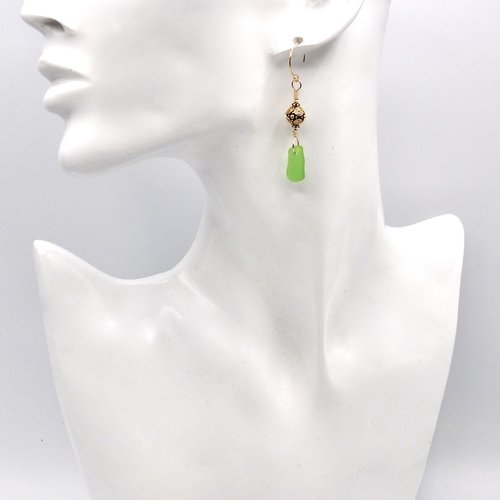 genuine sea glass earings