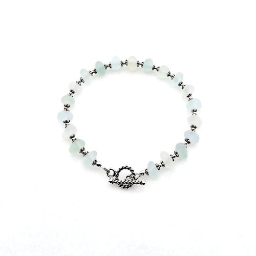 pastel sea glass bracelet