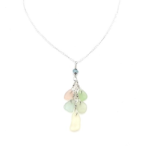 Sea Glass Necklace Pastel 16 Inch One of a Kind Gifts Canada