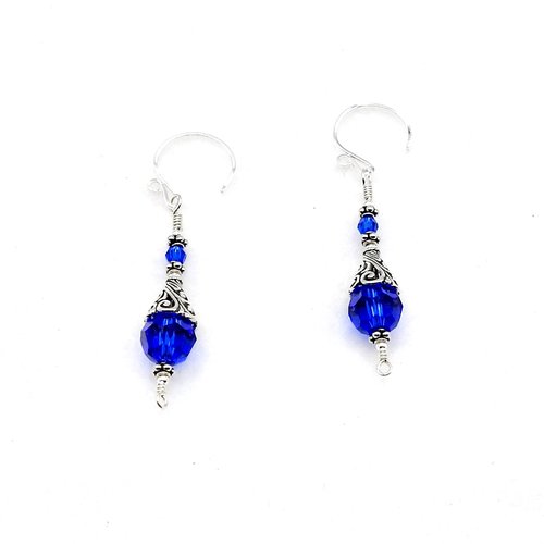Blue Crystal Earrings Swarovski Elements Gifts Made in Canada 