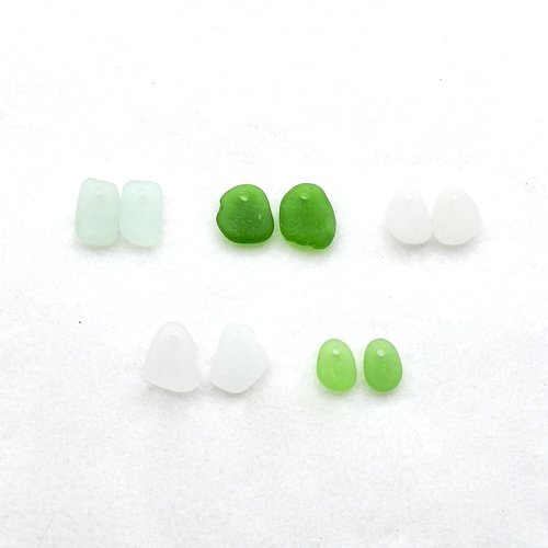 sea glass earring pair charms