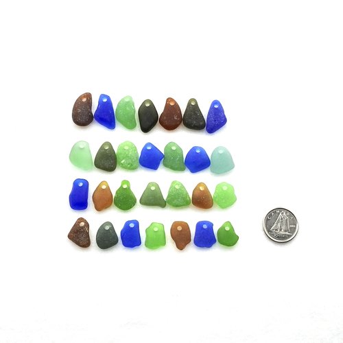 colourful beach glass bead mix