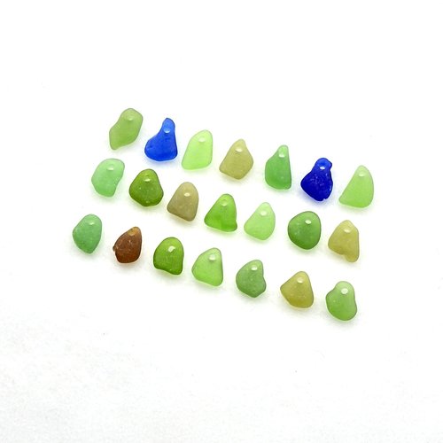 super tiny sea glass beads