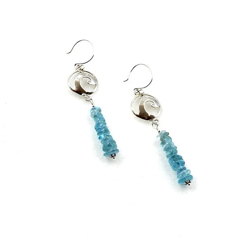 silver wave charm jewelry
