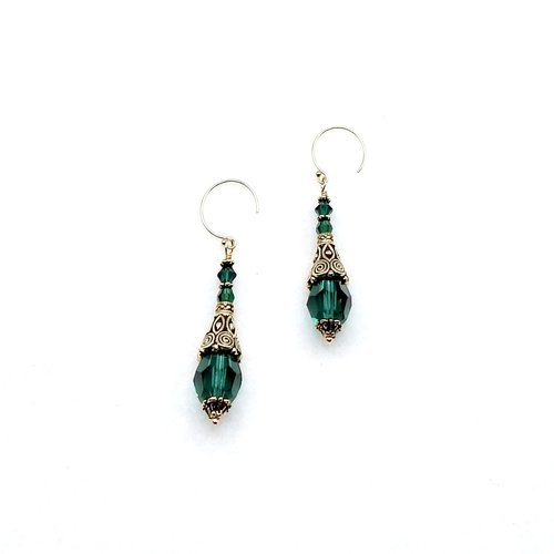 2 inches (5.1сm) in length from the top of the round gold ear wires