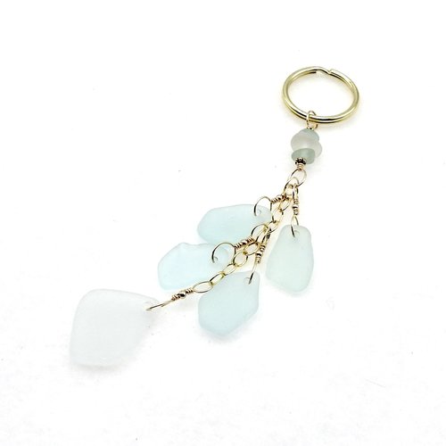 sea glass keychain 