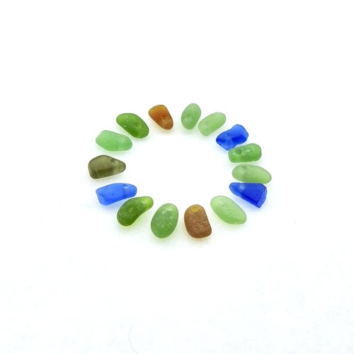 tiny sea glass beads